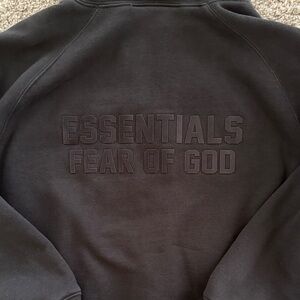 Fear of God Essentials Charcoal Zip-up. Size Small.